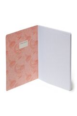 B5 Çiçek Desenli Defter Kareli