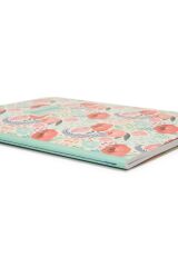 B5 Çiçek Desenli Defter Kareli