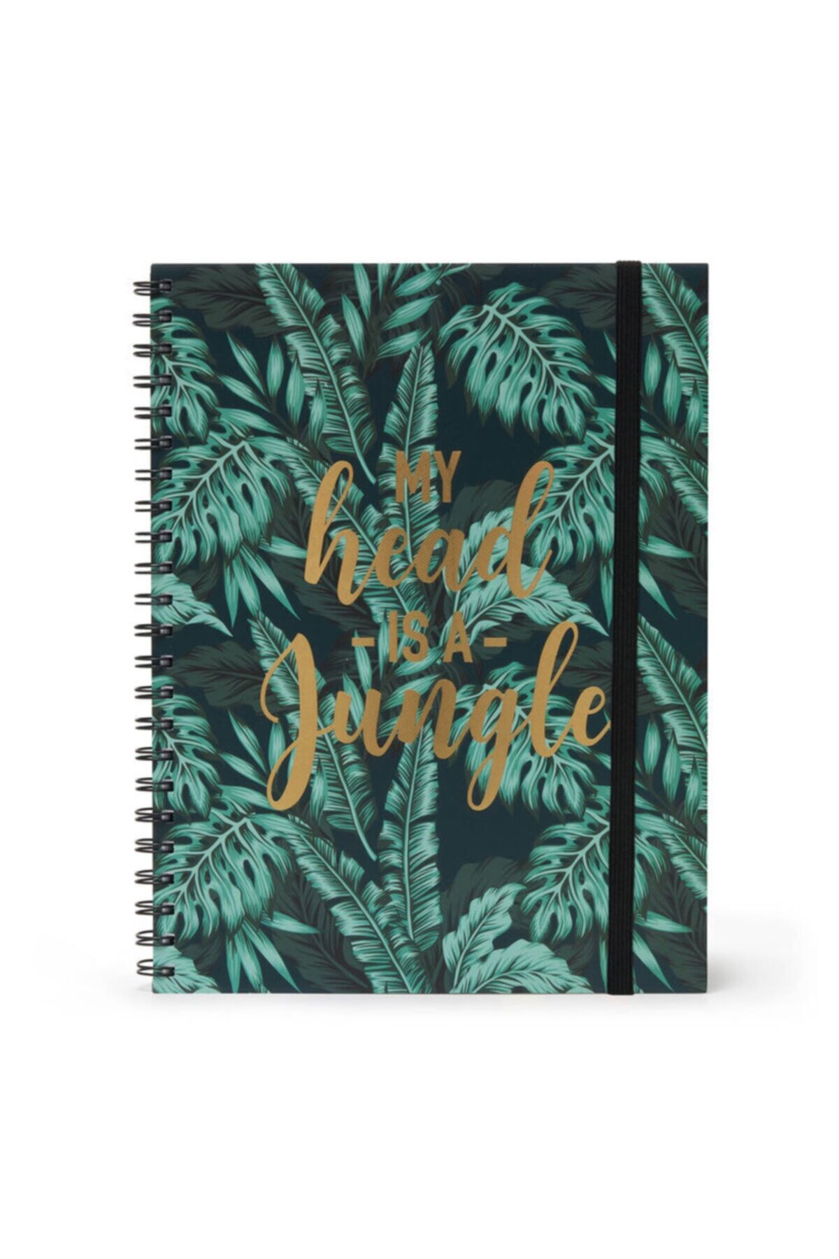 Yeşil Spiralli A4 Defter Orman Desen Karton Kapak
