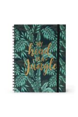 Yeşil Spiralli A4 Defter Orman Desen Karton Kapak