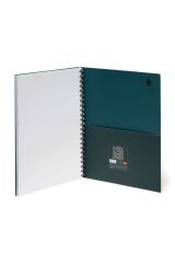 Yeşil Spiralli A4 Defter Orman Desen Karton Kapak