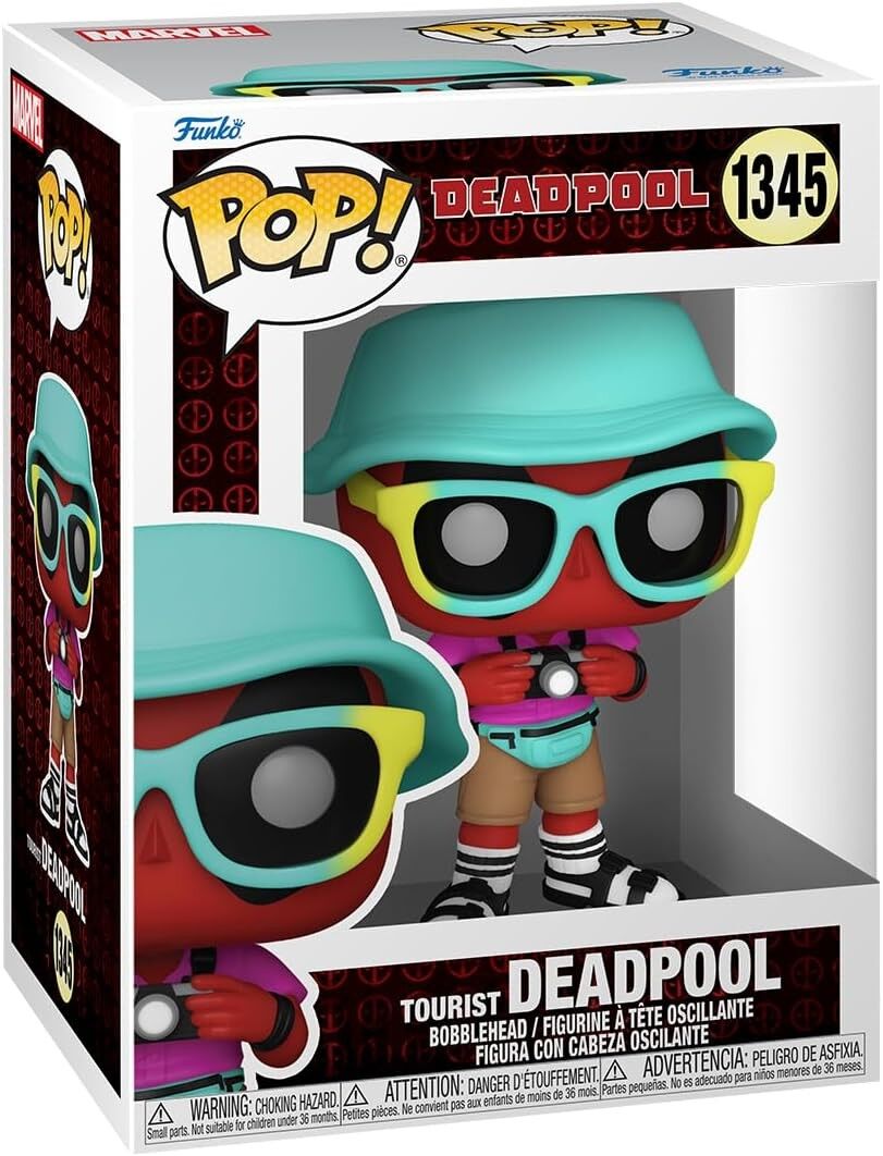 Funko Pop Marvel: Deadpool - Tourist Deadpool No:1345 Bobble-head
