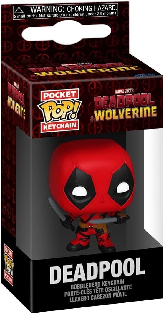 Funko Pocket Pop Marvel Deadpool & Wolverine - Deadpool Bobble Head Anahtarlık