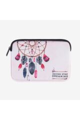 Mini Fermuarli Tablet Kilifi Never Stop Dreaming 22x15,5 Cm