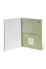 3 Ü 1 Arada Spiralli A4 Defter Harita Desen Karton Kapak