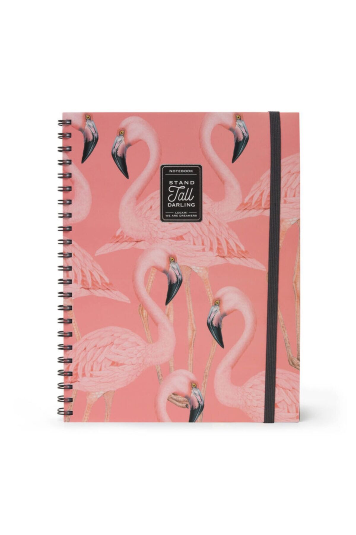 3 Ü 1 Arada Spiralli A4 Defter Flamingo Desen Karton Kapak