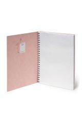 3 Ü 1 Arada Spiralli A4 Defter Flamingo Desen Karton Kapak