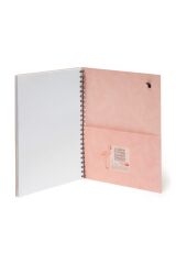 3 Ü 1 Arada Spiralli A4 Defter Flamingo Desen Karton Kapak