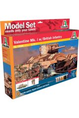Italeri Valentine Mk.1 With British Infantry 1:72